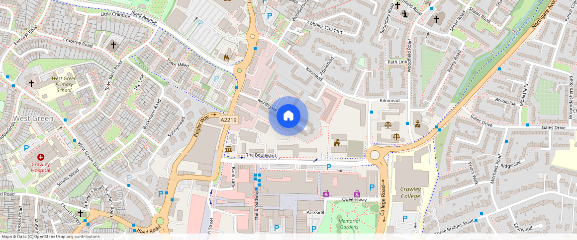 RH10 1YA, Crawley