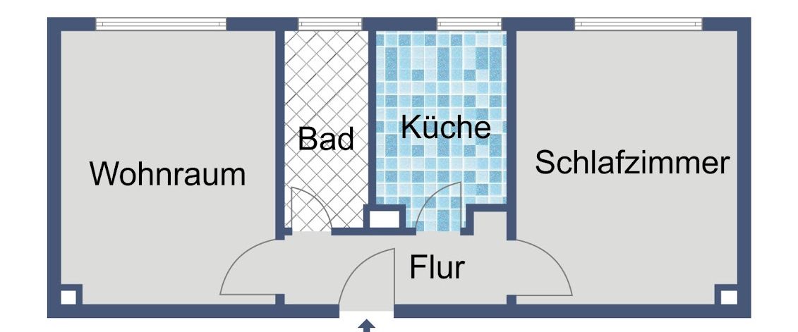 2-Zimmer-Erdgeschosswohnung mit Balkon - Foto 1