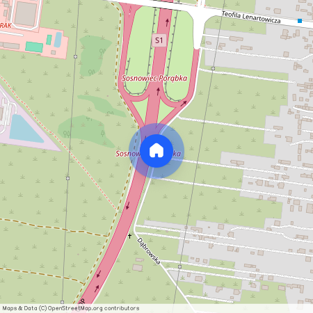 ul. Dąbrowska, Porąbka, Sosnowiec, śląskie
