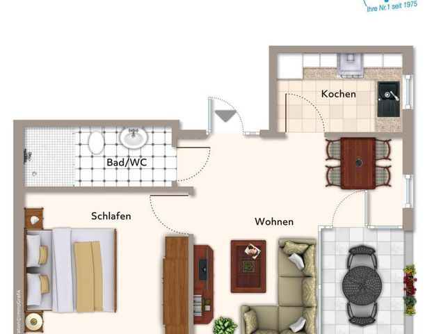 Attraktive 2 Zimmer Wohnung im betreuten Wohnen in idealer Innenstadtlage! - Photo 1
