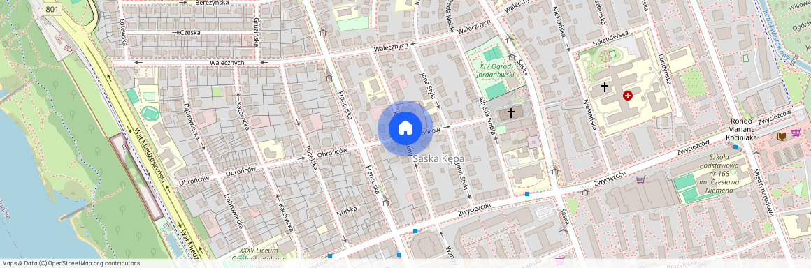 ul. Królowej Aldony, Saska Kępa, Praga-Południe, Warszawa, mazowieckie