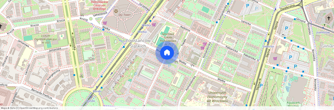 ul. Wielka, Powstańców Śląskich, Krzyki, Wrocław, dolnośląskie