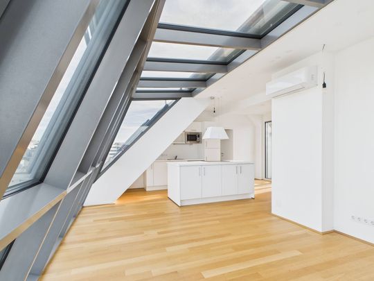 Exklusive klimatisierte Dachterrassenwohnung | Top-Ausstattung | Direkte U3-Anbindung Enkplatz | Privater Liftzugang | Garagen-Stellplatz & Kellerabteil inklusive! - Photo 1