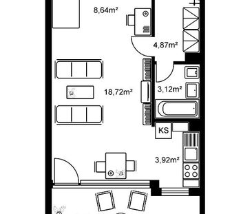 1-Zimmer-Single-Wohnung - Foto 1