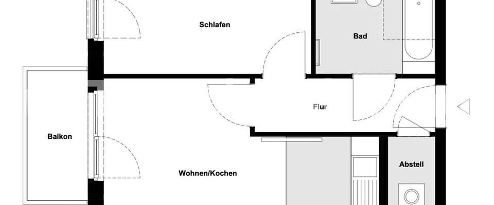 TAUSCHWOHNUNG Tausch WBS Wohnung (1 Personen Whg gegen 2 Personen Whg) - Foto 1