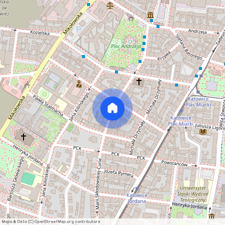 ul. Marii Skłodowskiej-Curie, Śródmieście, Katowice, śląskie