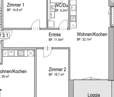 Moderne 3.5-Zimmer-Wohnung mit Balkon und Garage in Frenkendorf - Foto 4