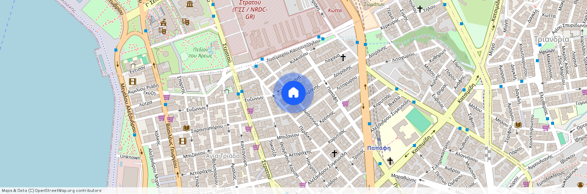 Ιωαννίνων, 27, Δημοτική Ενότητα Θεσαλονίκης, 54640, Ελλάδα (54640), Ευζώνων - Πεδίον Άρεως (Φάληρο - Ιπποκράτειο)