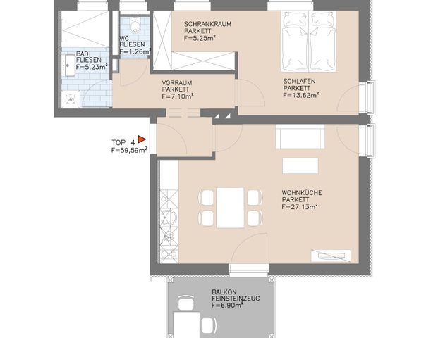 Moderne 2-Zimmer Wohnung mit Balkon - Foto 1