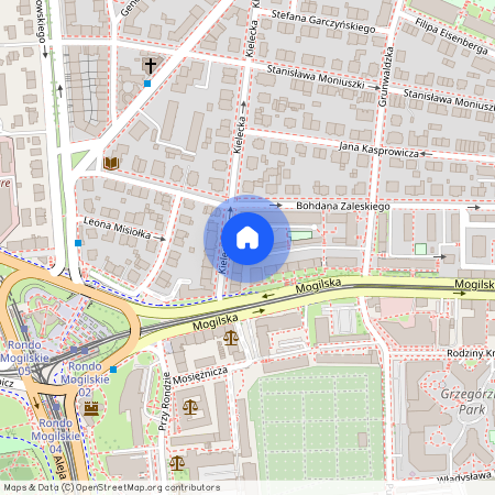 ul. Mogilska, Osiedle Oficerskie, Grzegórzki, Kraków, małopolskie