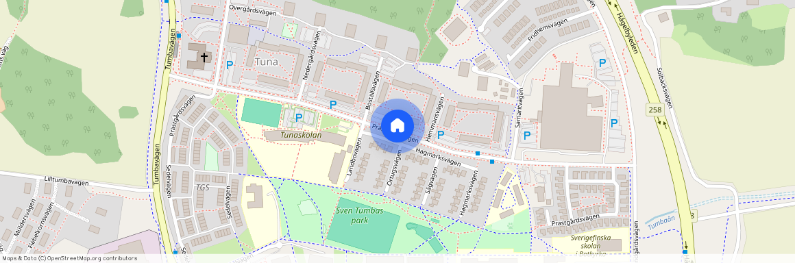 Prästgårdsvägen, Tumba