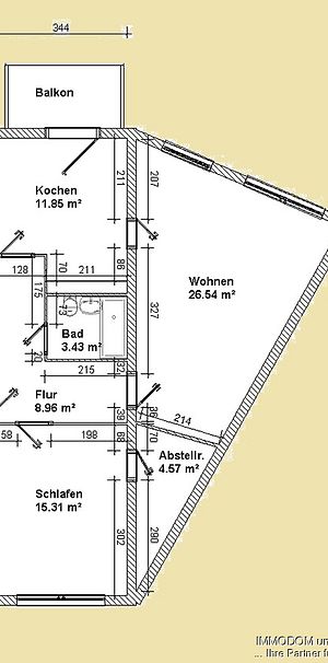 komfortable und helle 2-Raum-Wohnung im Erdgeschoss - Foto 2