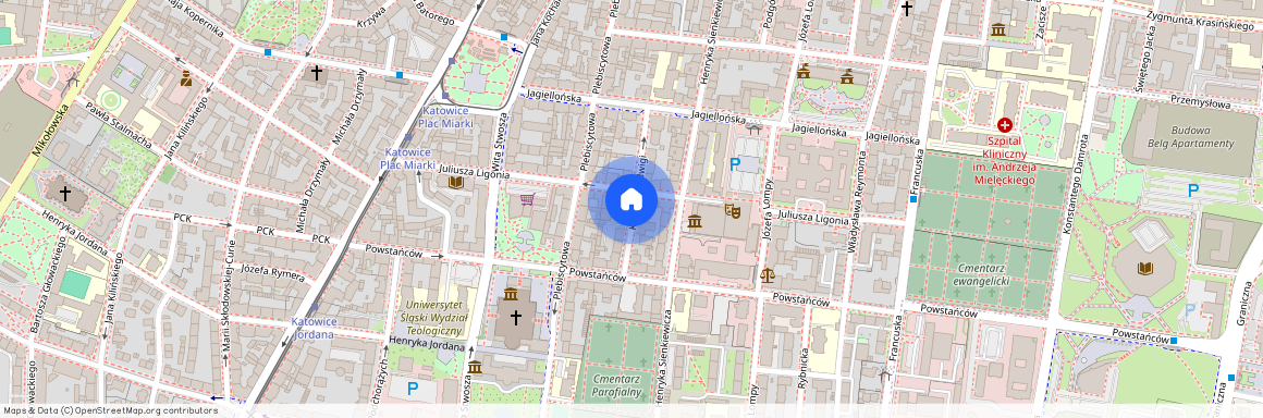 ul. Królowej Jadwigi, Śródmieście, Katowice, śląskie