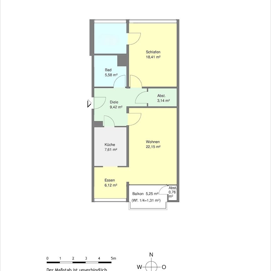 Im Grünen gelegene 2-Zimmer-Wohnung mit Ankleide in Dortmund-Lütgendortmund - Photo 1