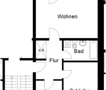 2-Zimmer-Wohnung mit Wohnberechtigungsschein und großem Balkon - Photo 1