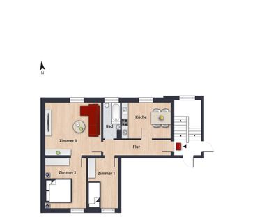 Zentrale gelegene 3-Zimmer-Wohnung in den "Höfen" //2.OG rechts - Photo 5