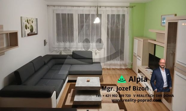 Kompletne zariadený 2-izbový byt s balkónom na prenájom – Poprad – ul. L. Svobodu - Photo 1