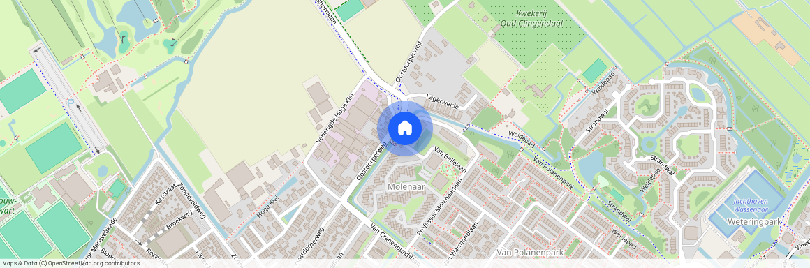 Zijlwatering en haven, 2241 RL, Dirk de Raetlaan, Wassenaar