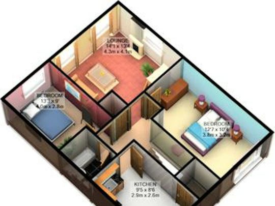 Flat to rent on - Photo 1