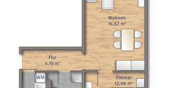 Neu sanierte 2-Raum-Wohnung in Ammendorf - ab April! - Photo 3