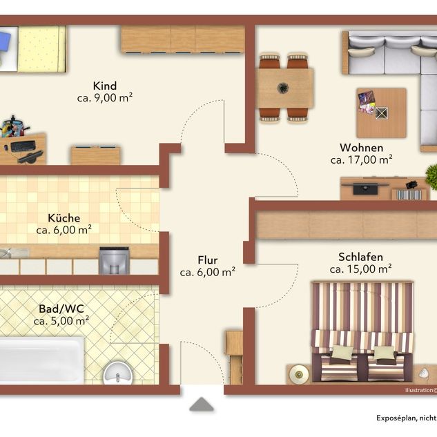 3 Raum-Wohnung - Photo 2