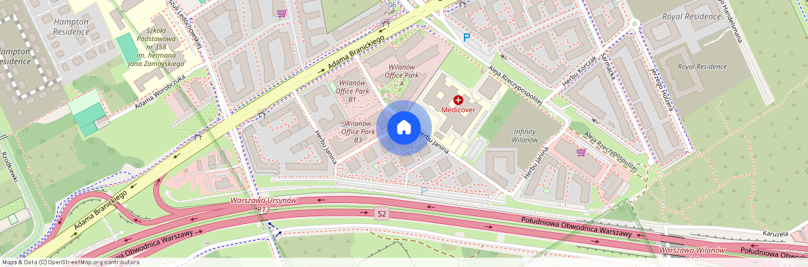 ul. Herbu Janina, Błonia Wilanowskie, Wilanów, Warszawa, mazowieckie