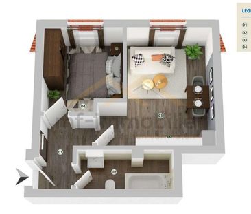 zwei Zimmer Appartement in Mariental 35qm - Foto 6