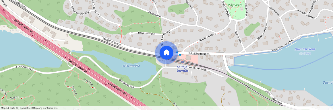 Saltsjöbadsvägen, Saltsjö-Duvnäs