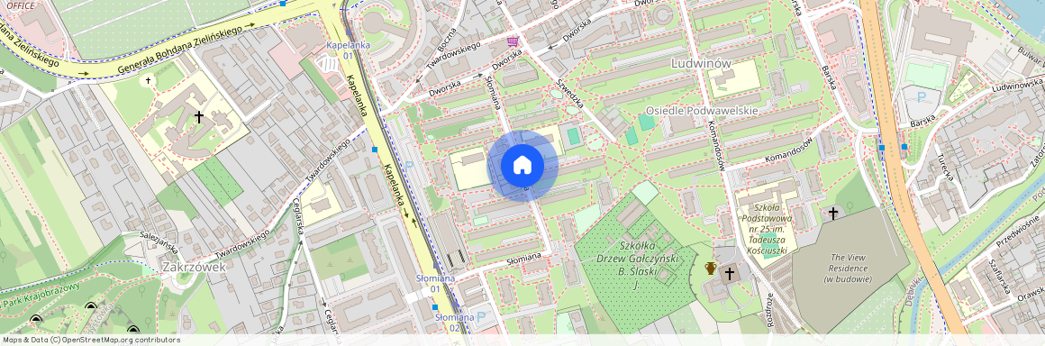 ul. Słomiana, Ludwinów, Dębniki, Kraków, małopolskie