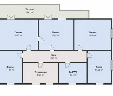 4.5 Zimmer, 80 m², 1. Stock - Photo 3