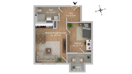 Hörn, WBS erforderlich, 2. Förderw., BJ 2023, 2-Zi-Whg., Loggia, Einzug auch 01.02.26 mögl., Aufzug - Photo 5