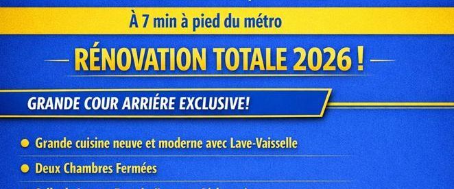 Rosemont 41/2 - 2 chambres fermées - jardin/cour arrière exclusive. Rénovation complète 2026. Cuisine neuve avec lave vaiselle, salle de bain neuve - Photo 1