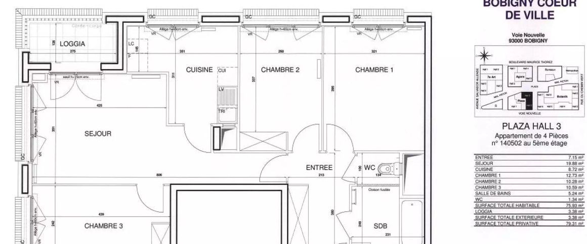 location Appartement T4 DE 76.1m² À BOBIGNY - Photo 1