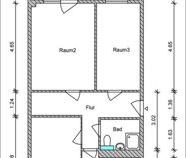 Erstbezug nach Sanierung - weißer Wohnberechtigungsschein erforderlich - Mindestbelegung 3 Person - Foto 2