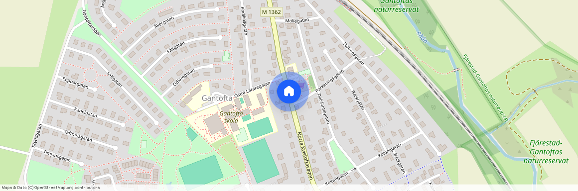Norra Kvistoftavägen, Gantofta