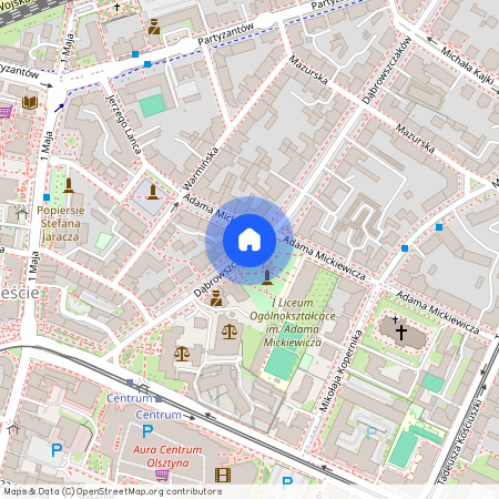 ul. Dąbrowszczaków, Śródmieście, Olsztyn, warmińsko-mazurskie