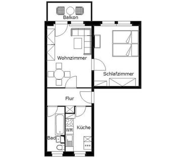 2-Raum-Wohnung in grüner Wohngebietslage - Foto 1