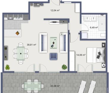 Attraktive Single-Wohnung mit Gartensitzplatz! - Foto 2