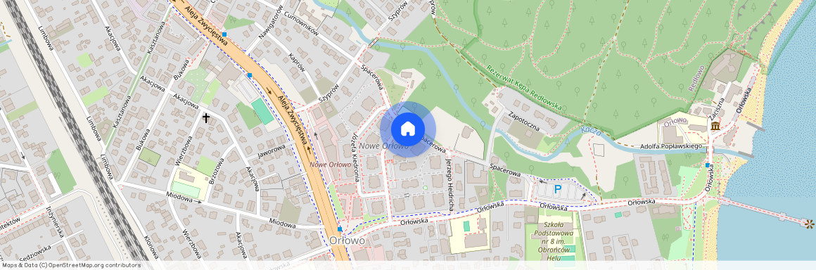 ul. Spacerowa, Orłowo, Gdynia, pomorskie