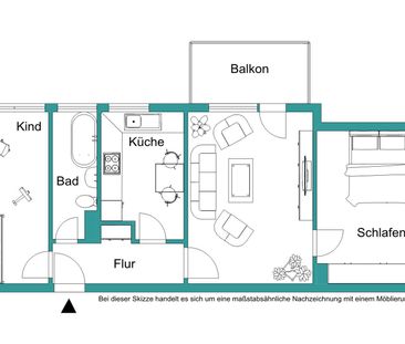 3-Zimmer-Wohnung mit Balkon zu vermieten. Ihr neues Zuhause im schö... - Photo 1