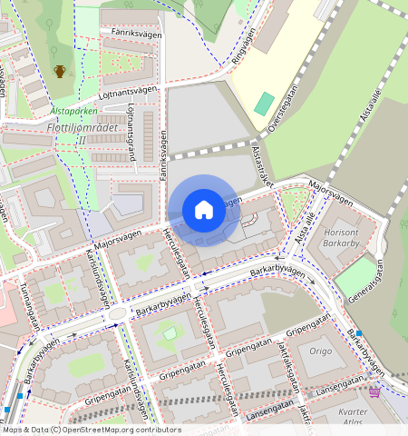 Majorsvägen **, Barkarbystaden