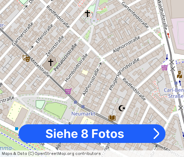 Möbliertes 1-Zimmer-Apartment in direkter Neckarlage – mit 2 Balkon... - Foto 1