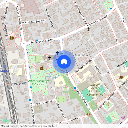 ul. Jana Sobieskiego, Centrum Południe, Dolny Sopot, Sopot, pomorskie