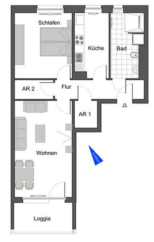 Wohnung für Paare mit WBS B für mittleres Einkommen - Photo 4