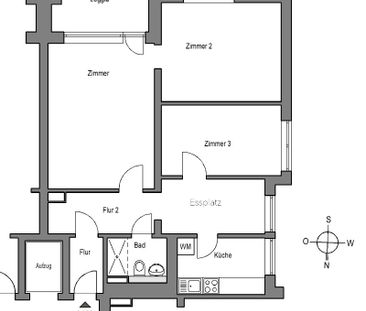 Barrierearme 3-Zimmer-Wohnung mit Loggia und bodentiefer Dusche - "... - Photo 3