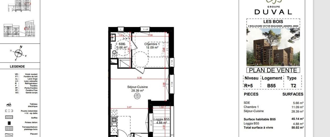 location Appartement T2 DE 45.14m² À ANGERS - Photo 1