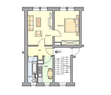 Gemütliche 2 Zimmer Wohnung Küche & Bad mit Fenster - Foto 2