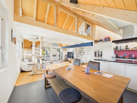 Einzigartige 4.5-Zimmer-Dachwohnung mit Galerie und Weitblick in Kaufdorf - Photo 5