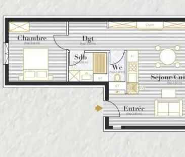 Appartement à louer 2 pièces 45.14m² - Photo 2