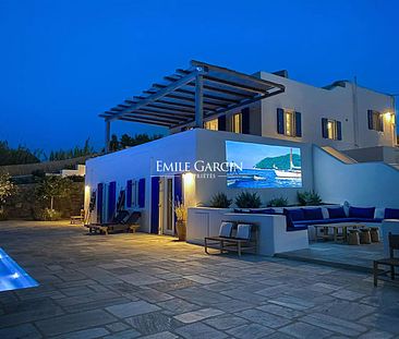 Élégance Cycladique: villa familiale, un panorama magnifique entre mer et collines - Photo 6